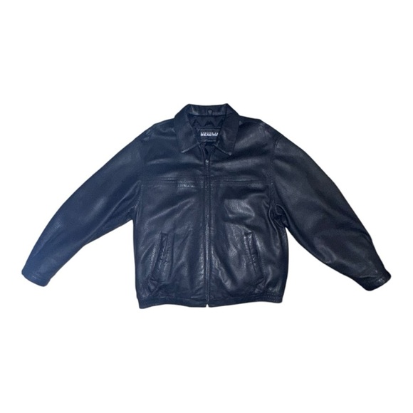 Kenneth Cole Reaction (EUC) Men’s Genuine Leather Bomber Jacket Size Large - Picture 6 of 15